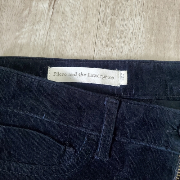 Anthropologie Pilcro and the letterpress Navy Blue Corduroy High-Rise Pants 27 - Picture 10 of 16